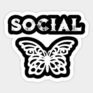 Social Butterfly Sticker